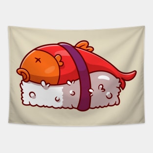 Salmon Sushi Cartoon Tapestry