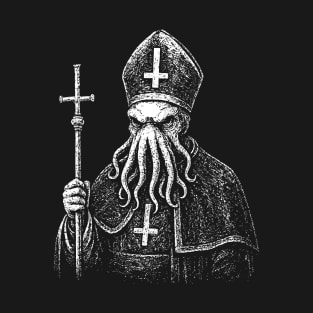 Pope Cthulhu Dark Occult Horror T-Shirt