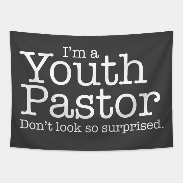 Funny Youth Pastor Appreciation Gift Tapestry by dlinca