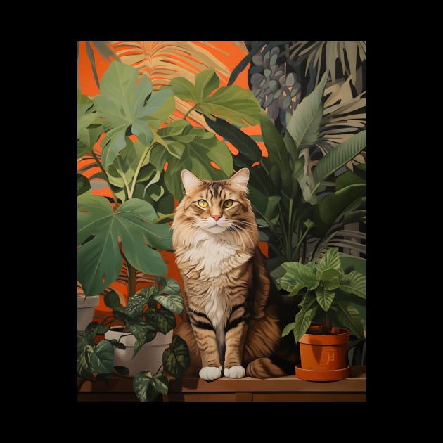 Purrfect Harmony: Cats and Plants by KittyStampedeCo