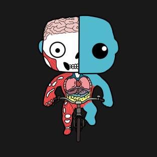 Kawaii Human Anatomy Riding A Bicycle T-Shirt