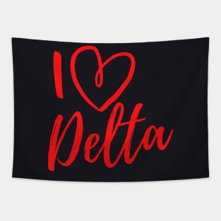 I Love Delta Tapestry