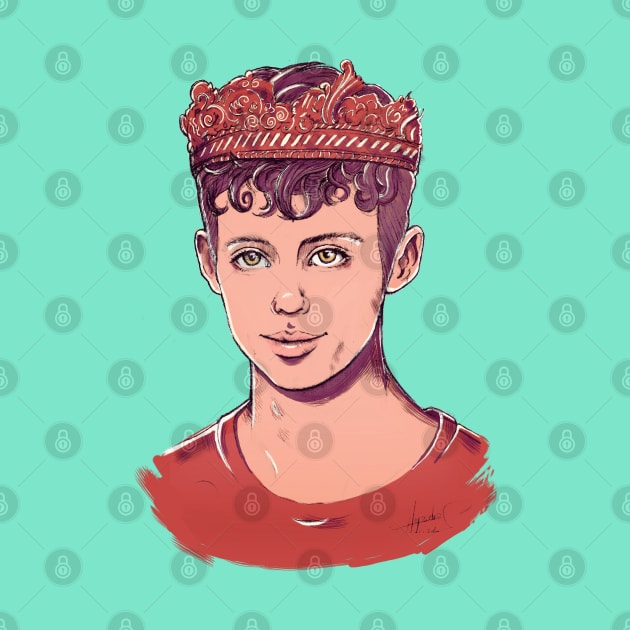 Troye Sivan With a Crown Fan Art by ArtMoore98