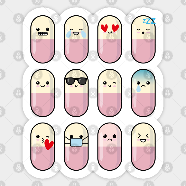 Cute pink pharmojis