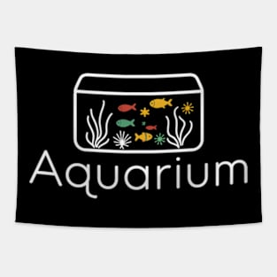 Aquarium with colorful fish and aquatic plants Tapestry