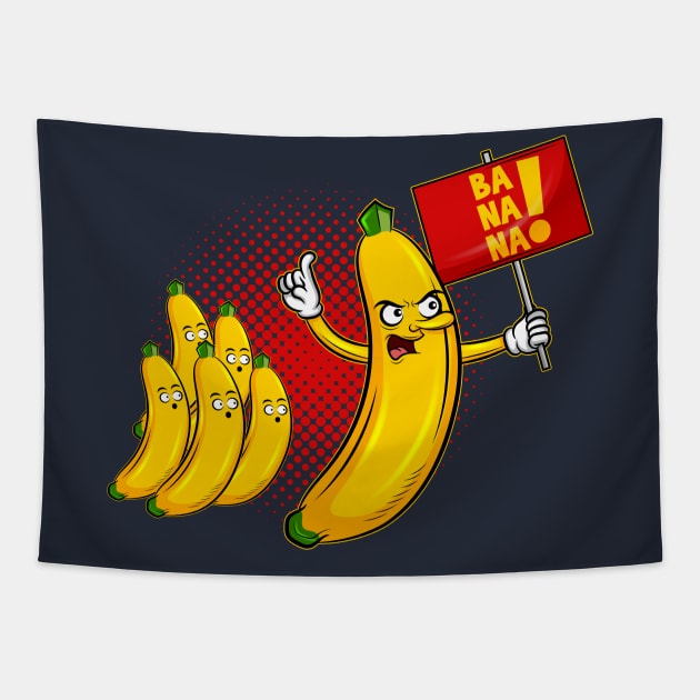 Banana Revolution Banana split fruit gift idea present Tapestry by MARESDesign