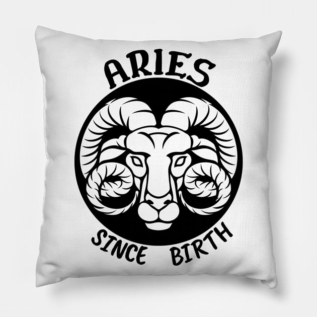 Aries - since birth Pillow by RIVEofficial