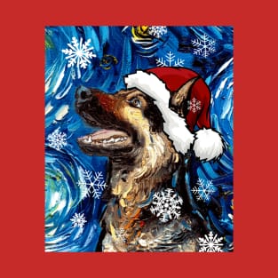 German Shepherd Santa T-Shirt