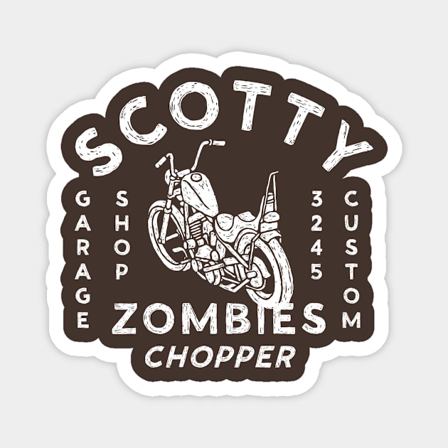 Scotty Zombies Chopper Magnet by Megflags