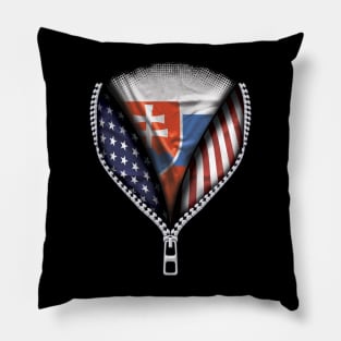 Slovakian Flag  Slovakia Flag Australian Flag Ripped Open - Gift for Slovakian From Slovakia Pillow