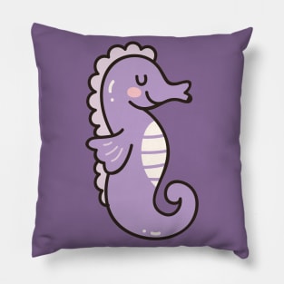 Cute Seahorse Doodle Pillow