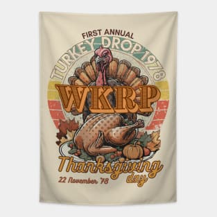 WKRP Turkey Drop 1978 Thanksgiving Day Tapestry