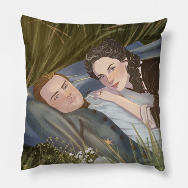 OUTLANER//JAMIE AND CALIRE Pillow by YaelsColors