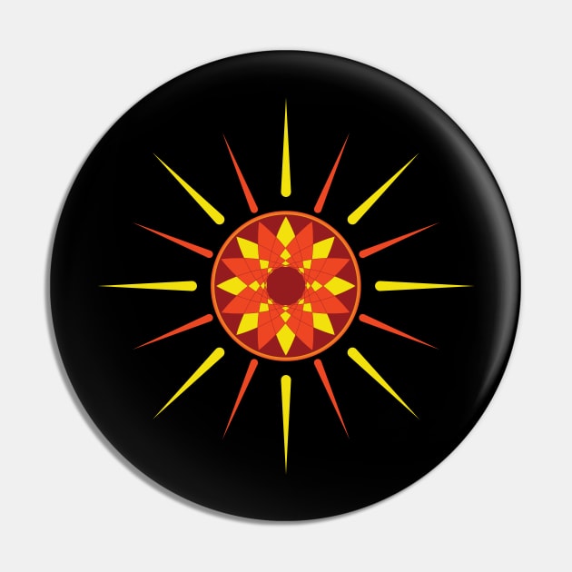 Shiny Sun Pin by EmarDesign