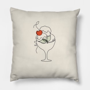 Line art style ice cream Pillow