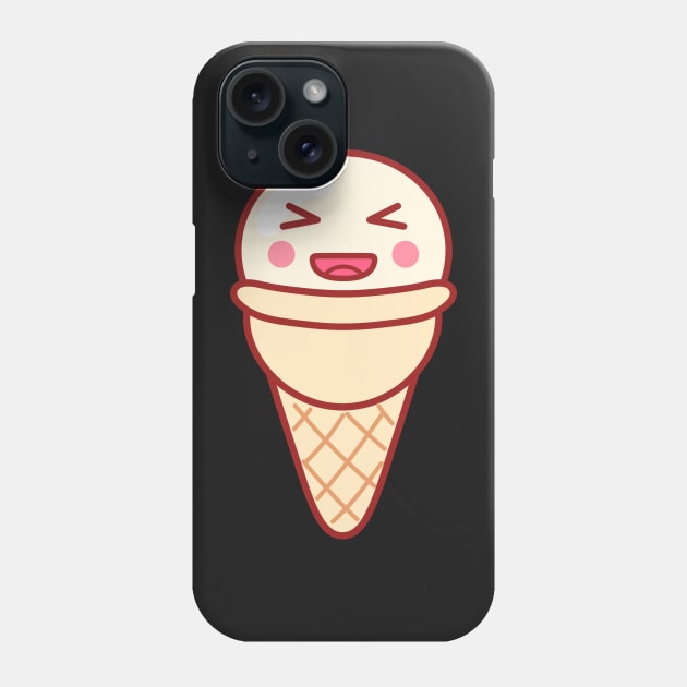 Laughing Ice Cream Emoji Minimal Phone Case by lightsonfire