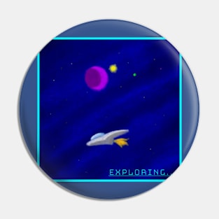 Spaceship Exploring Pin