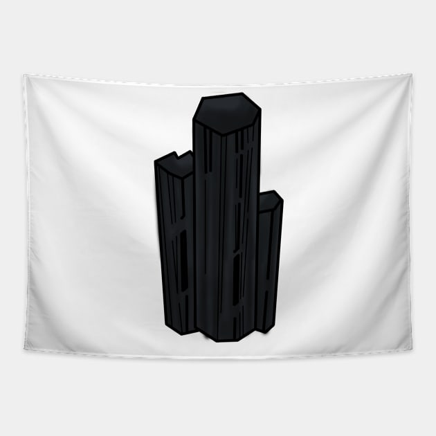 Black Tourmaline Tapestry by Qwerty