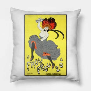 Vintage Travel Poster France Le Frou Frou Pillow