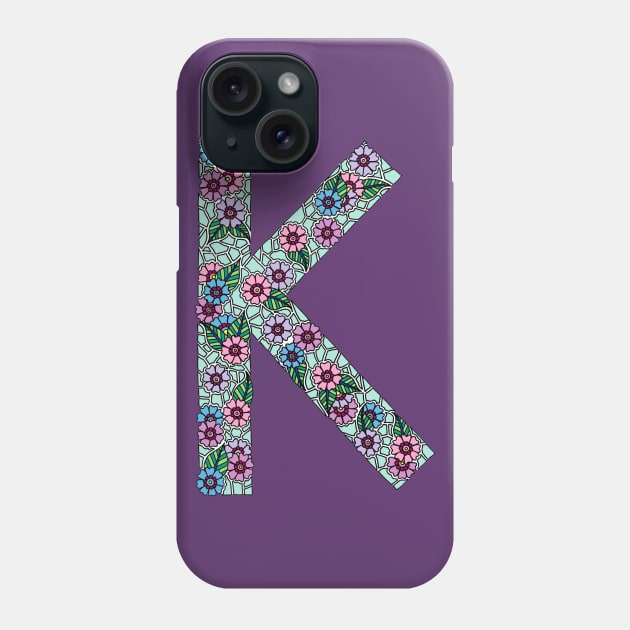 K Initial Phone Case by HLeslie Design