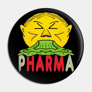 Anti Big Pharma Vomit Pin