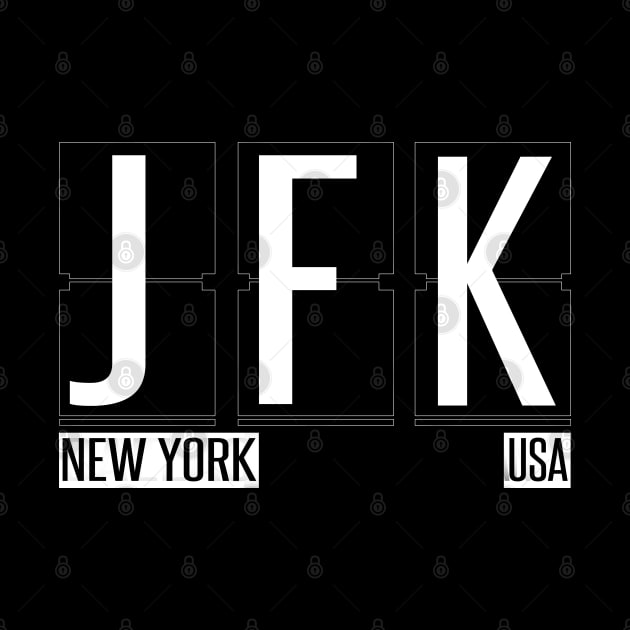 JFK - New York Airport Code Souvenir or Gift Shirt by HopeandHobby