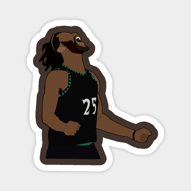 Derrick Rose 50 Point Celebration - Minnesota TimberWolves Magnet by xavierjfong