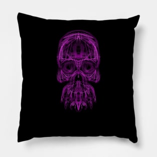 Electroluminated Skull - Plum Pillow