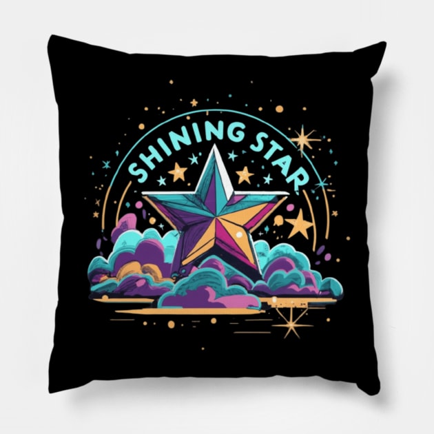 Shining star Pillow by NegVibe