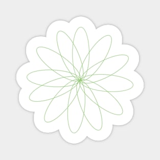 Green Spiral Flower Magnet