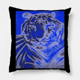 White Tiger from India - Black colour Pillow