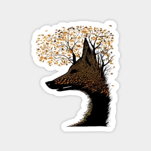 Fox Silhouette Magnet