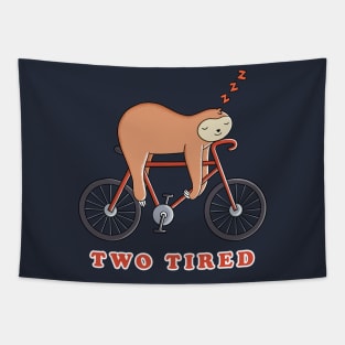 Sloth Bicycle two tired Tapestry