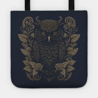 The owl is decorated with Javanese ornaments Tote