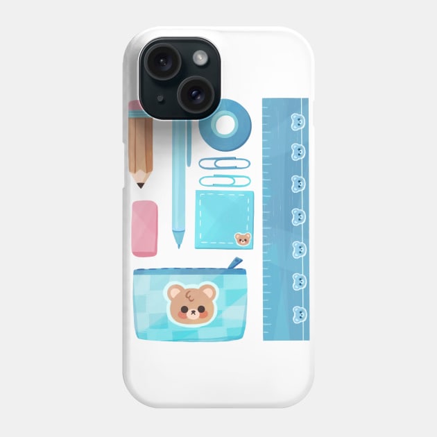 Bear School Supplies Phone Case by Lobomaravilha