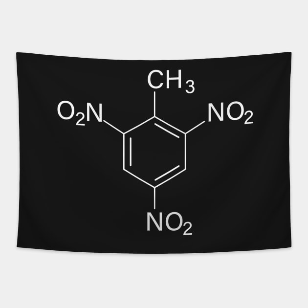 Trinitrotoluene (TNT) Chemical Structure Tapestry by ScienceCorner