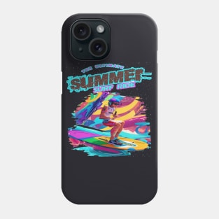 The Ultimate Summer Surf Ride, Hello Summer Funny Surfer Riding Surf Surfing Lover Gifts Phone Case