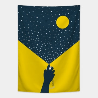 Starlight With Moon Accent Tapestry