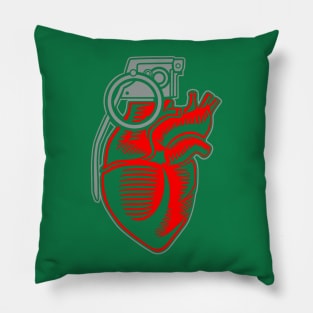 Grenade Heart Pillow