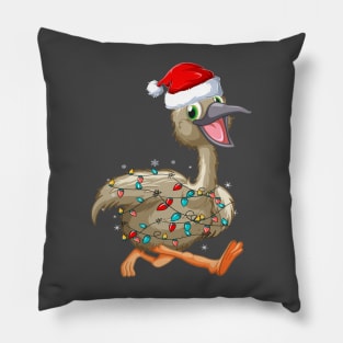 Xmas Emu Christmas Australian Funny Graphic Pillow