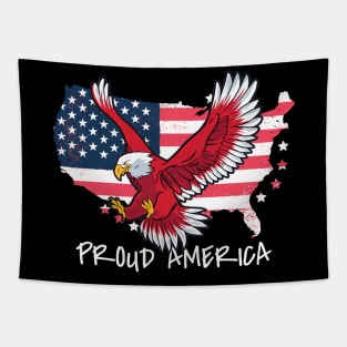 Proud American USA American Eagle US Flag Tapestry