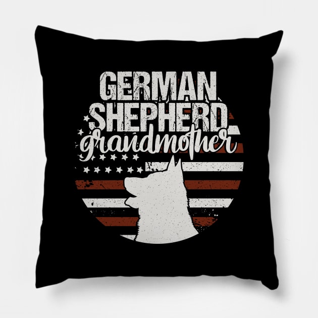 German Shepherd Grandmother Pillow by Tesszero