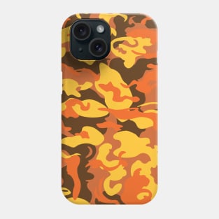 Orange Camouflage Pattern Phone Case