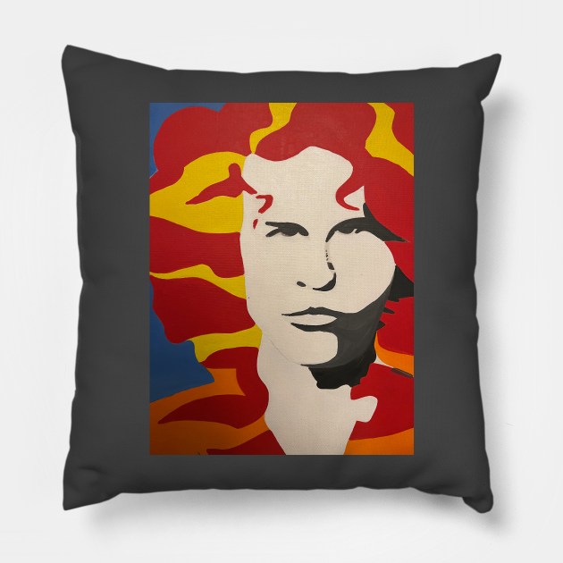 Jim Morrison Pillow by Georgiapeachy