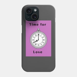 Time for Love (Purple) Phone Case