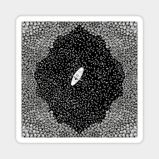 Journey to nowhere (black) Magnet