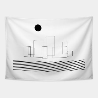 Minimalist Design - Geometric City Tapestry