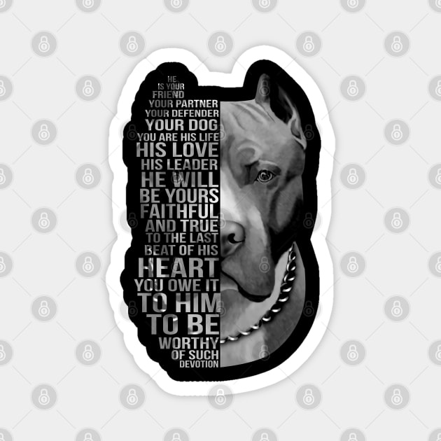 Cute pitbull design Magnet by designathome