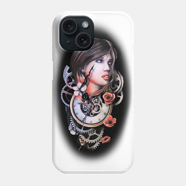 girl and time Phone Case by Ramiros
