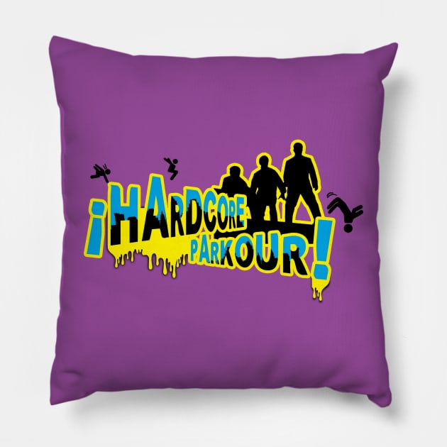 Hardcore Parkour! Pillow by theofficefunatics